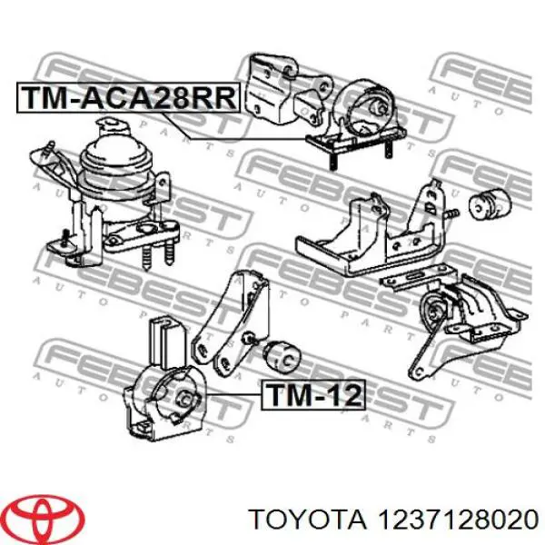 Купити 1237128020 Toyota Задня опора двигуна