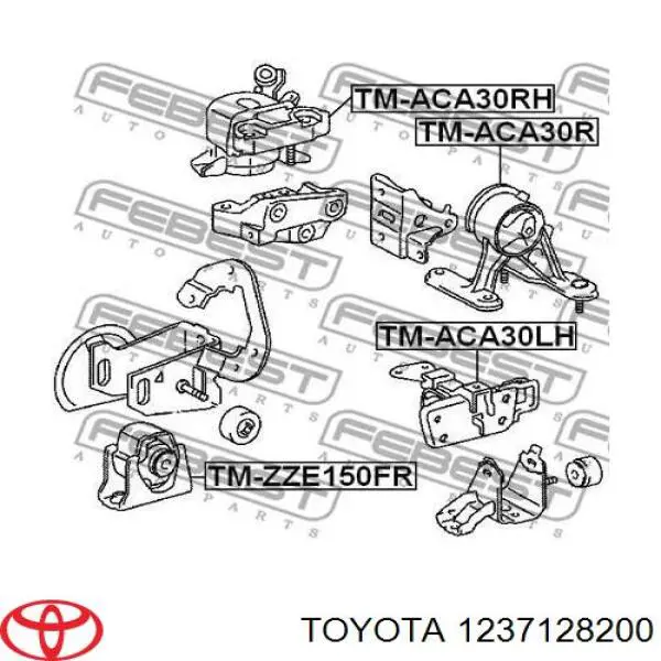 Подушка (опора) двигуна, задня 1237128200 Toyota