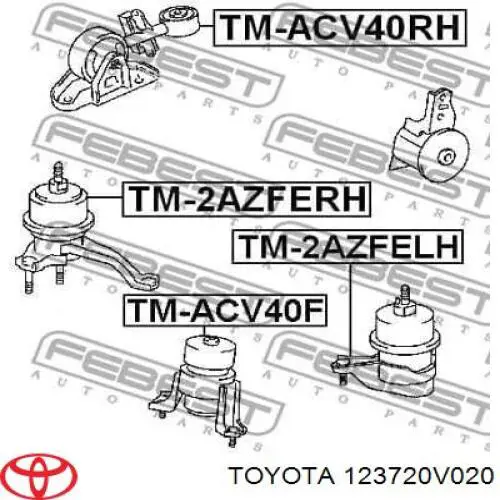 123720V020 Toyota Ліва опора двигуна