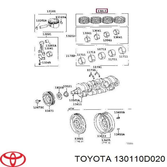  130110D020 Toyota