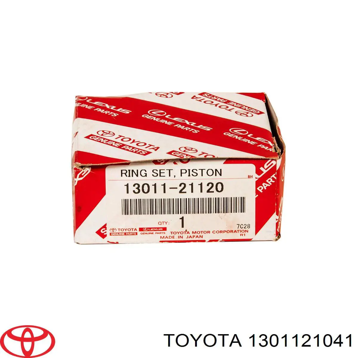 1301121041 Toyota кільця поршневі комплект на мотор, std.