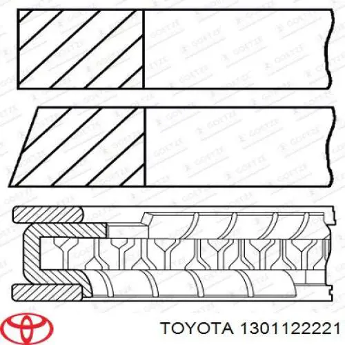 Поршні і шатуни Toyota 1301122221 ціна, від 21.36 USD