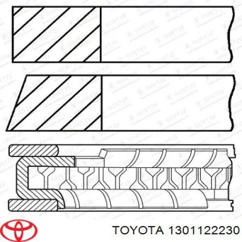Купити 1301122230 Toyota Маслоз'емні кільця, стандартні