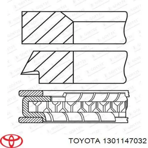 Поршні і шатуни Toyota 1301147032 ціна, від 401.09 USD