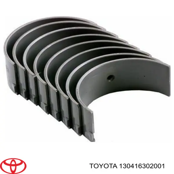 Вкладиші коленвала, корінні, комплект, 1-й ремонт (+0,25) Toyota 130416302001 ціна, від 23.72 USD