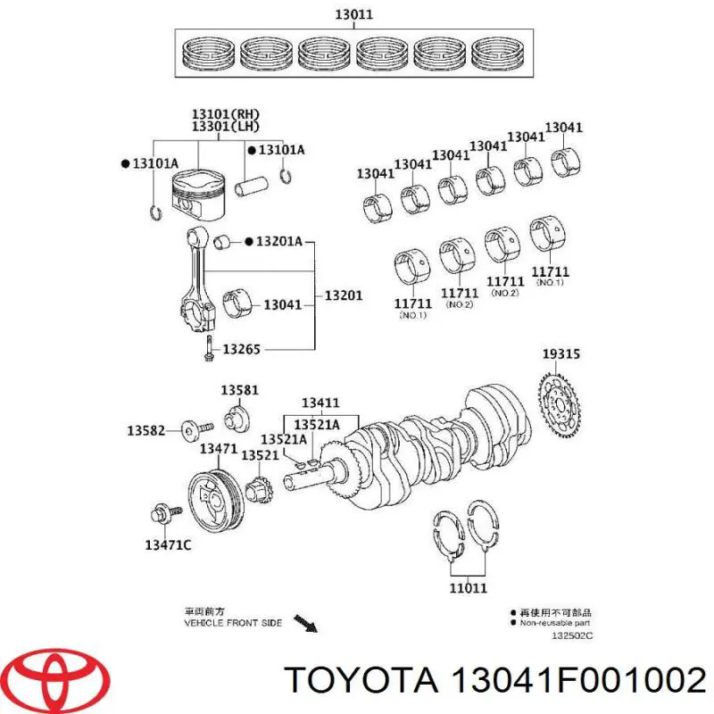  13041F001002 Toyota