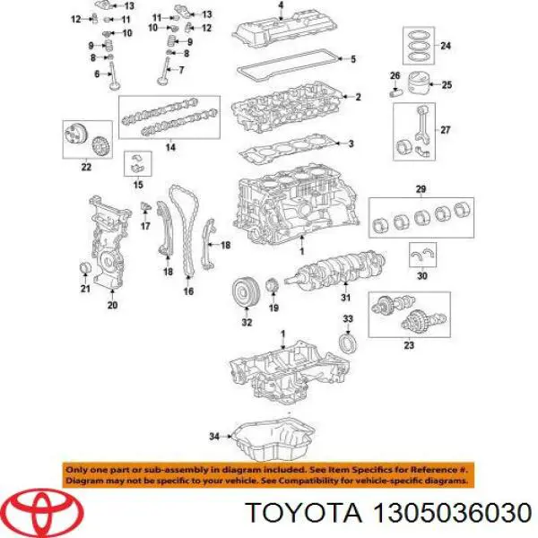 1305036030 Toyota зірка-шестерня розподільного валу двигуна, впускного