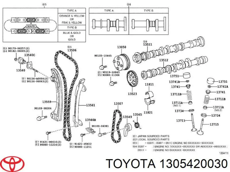  Toyota 1305420030 ціна, від 139.67 USD