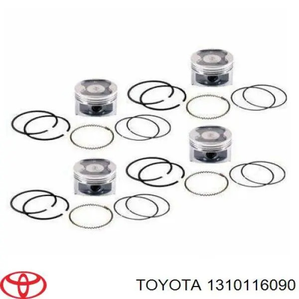 Поршень в комплекті на 1 циліндр, STD Toyota Corolla (E10) (Тойота Королла)
