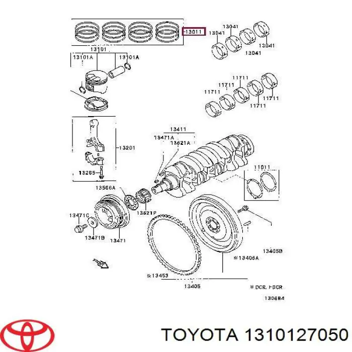 Купити 1310127050 Toyota Поршень (комплект на мотор), STD