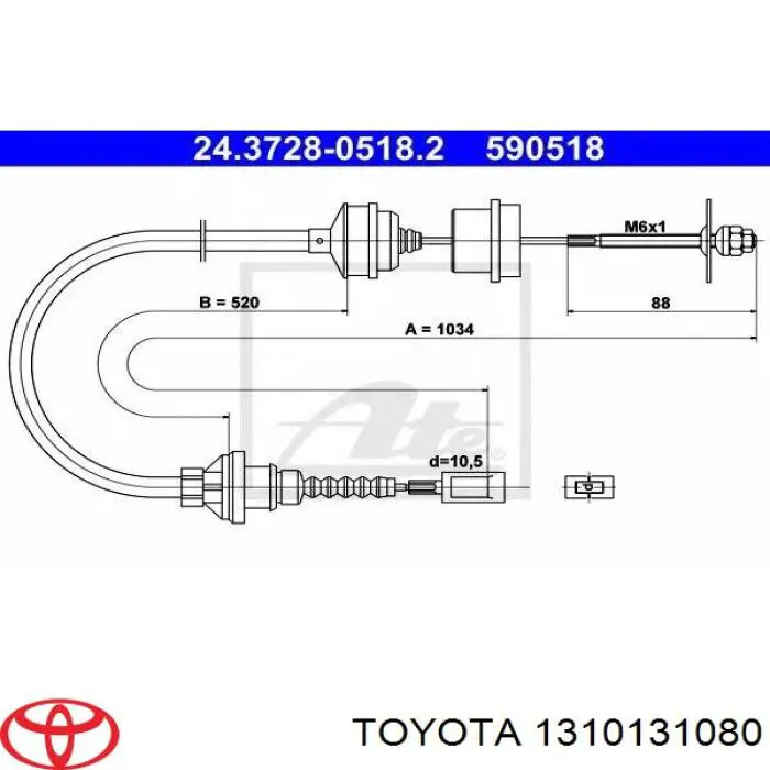1310131080A0 Toyota поршень з пальцем без кілець, std