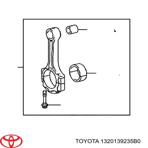 Шатун поршня двигуна Toyota Land Cruiser PRADO (J150) (Тойота Ленд крузер)