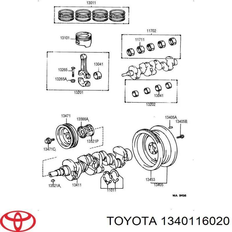 Купити 1340116020 Toyota Колінвал