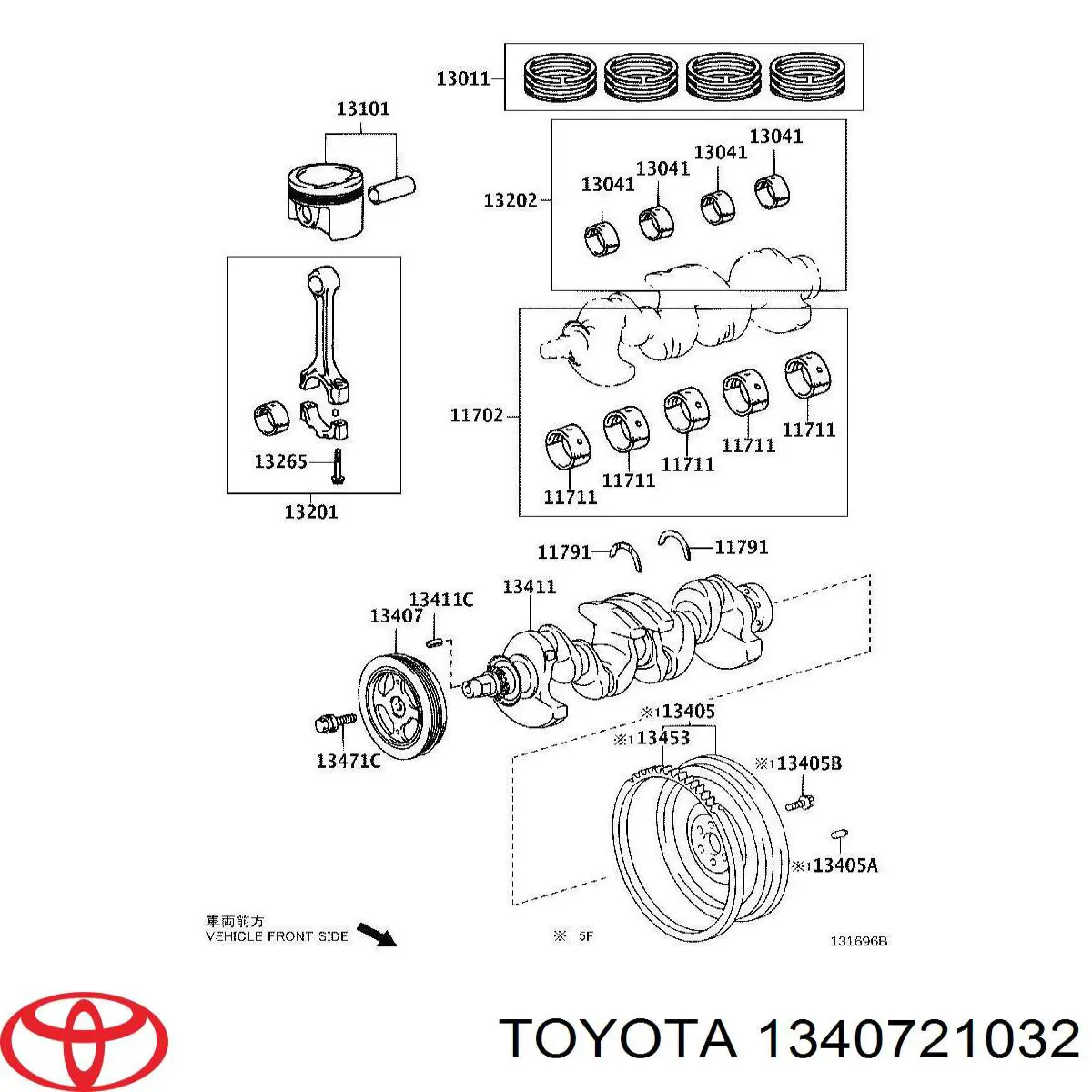 Шків колінвала 1340721032 Toyota