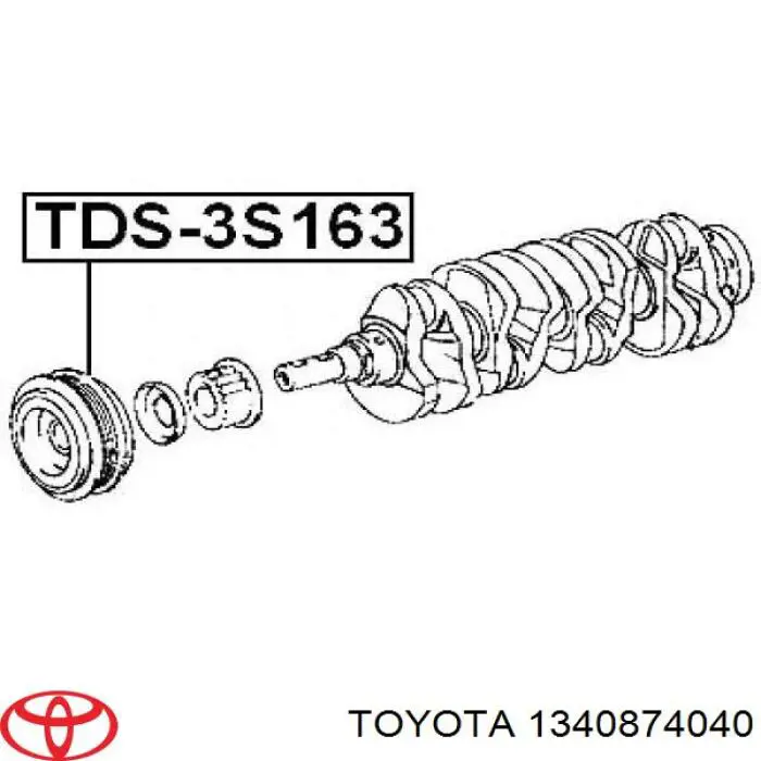 Шків колінвала 1340874040 Toyota