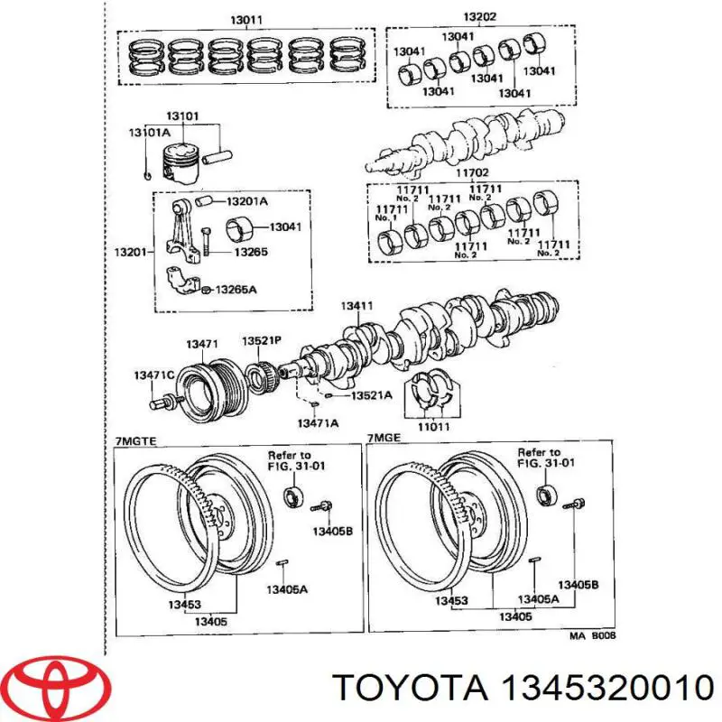  Toyota 1345320010 ціна, від 207.92 USD