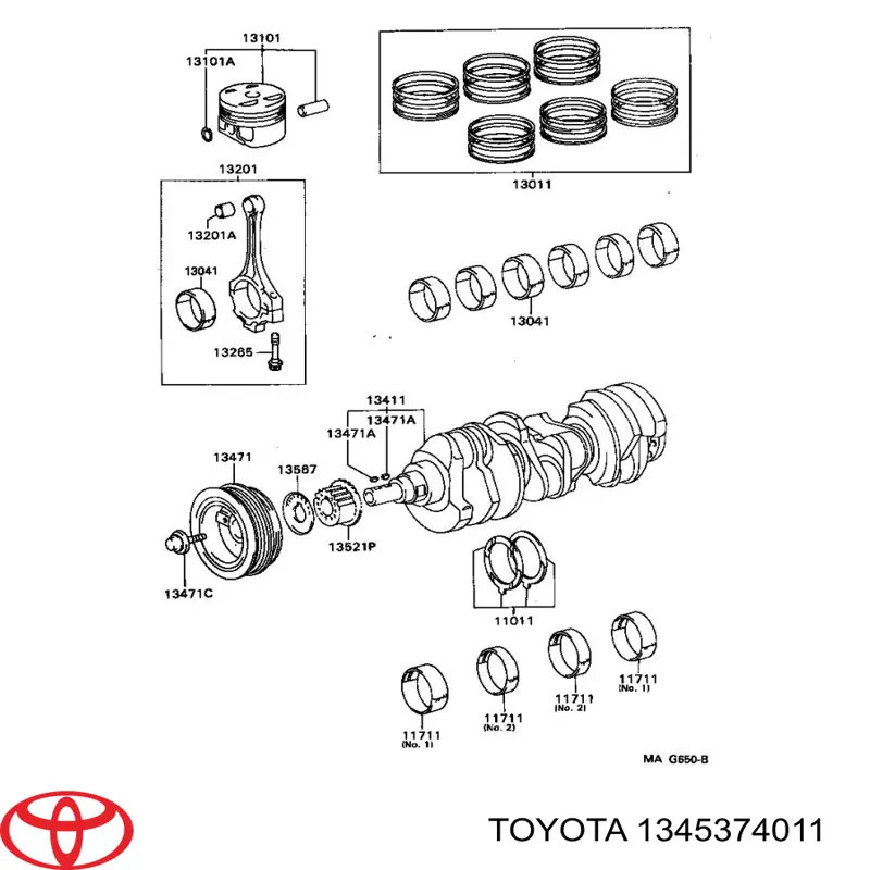 Toyota 1345374011 ціна, від  USD