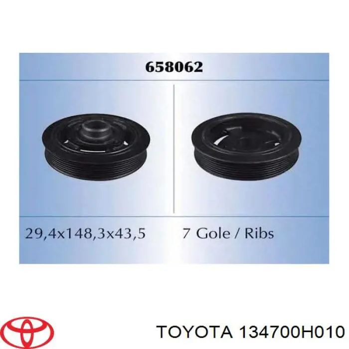 Шків колінвала 134700H010 Toyota