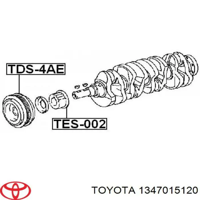 Шків колінвала 1347015120 Toyota