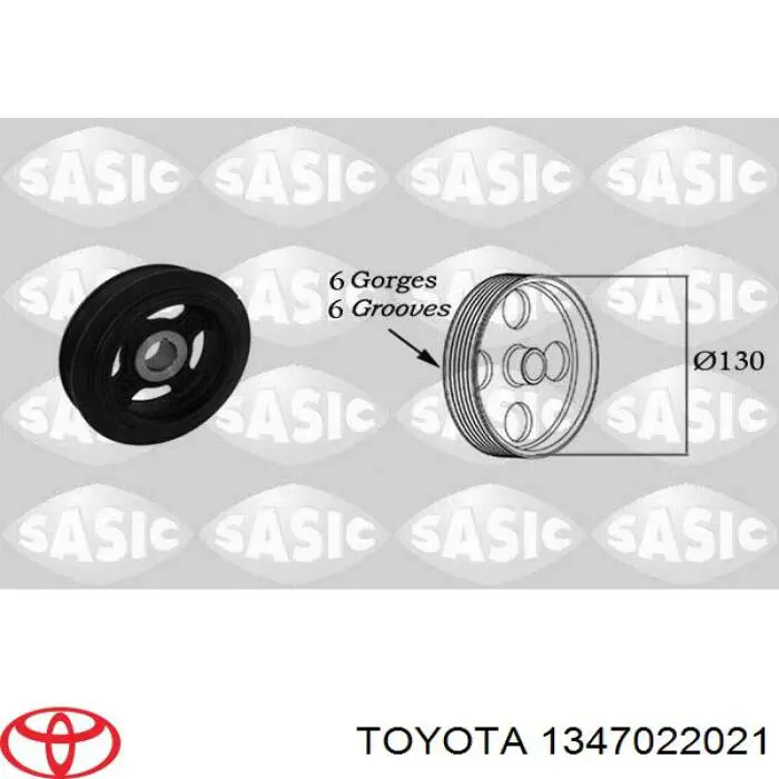 Шків колінвала 1347022021 Toyota