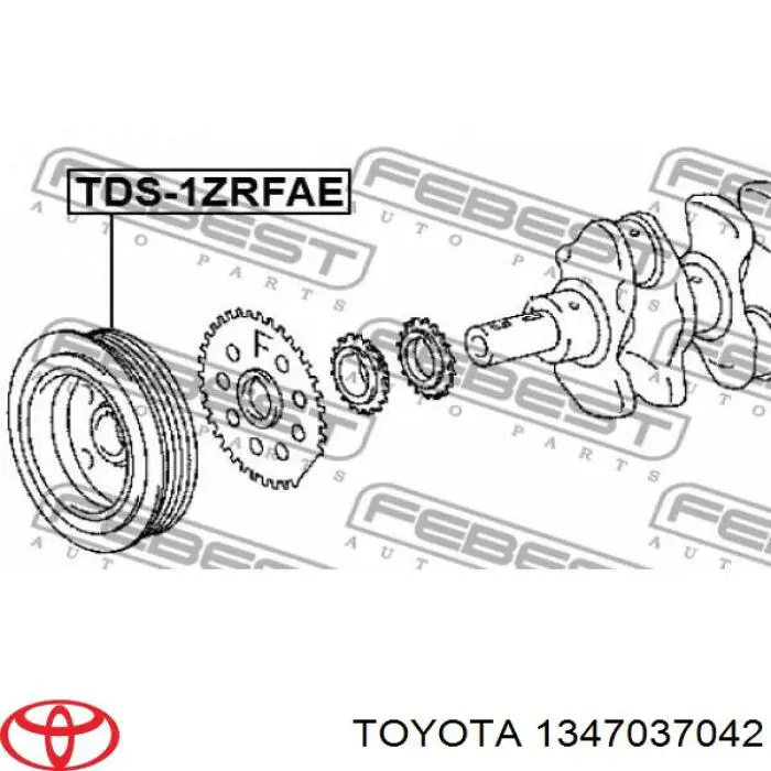 Купити 1347037042 Toyota Шків колінчастого вала