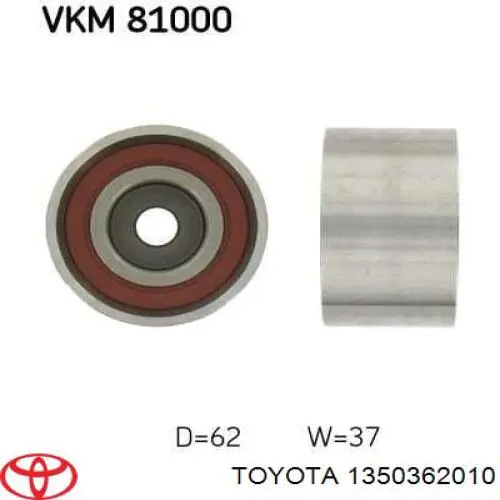 Ролик ременя ГРМ, паразитний Toyota 1350362010 ціна, від 19.10 USD