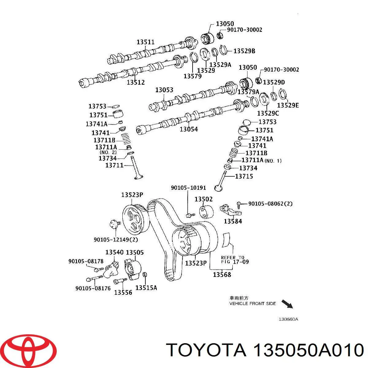 135050A010 Toyota ролик натягувача ременя грм