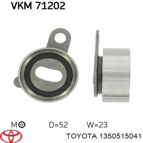Ролик натягувача ременя ГРМ 1350515041 Toyota