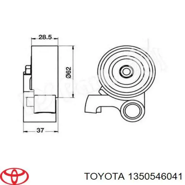1350546041 Toyota ролик натягувача ременя грм