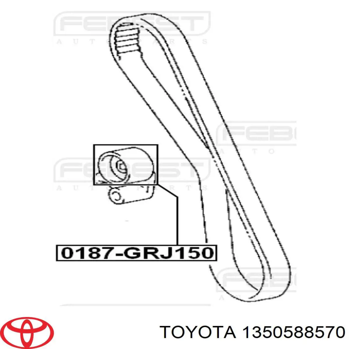Ролик паразитний ГРМ 1350588570 Toyota