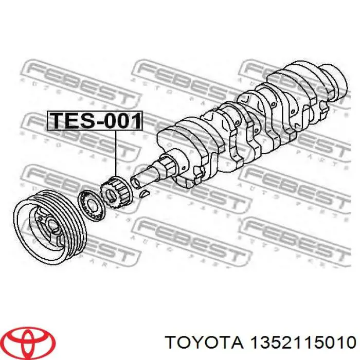 1352115010 Toyota заспокоювач ланцюга грм