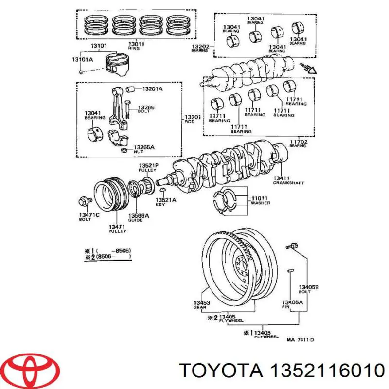 1352116010 Toyota Планка успокоителя ланцюга ГРМ