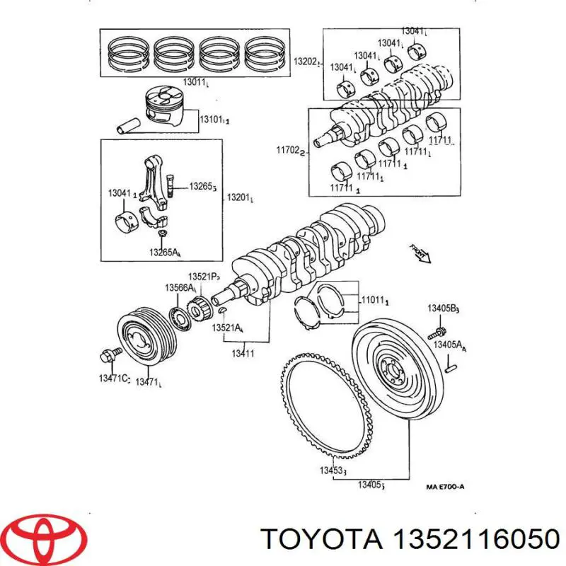 Купити 1352116050 Toyota Заспокоювач ланцюга ГРМ