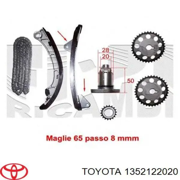 Зірочка приводу коленвала двигуна Toyota 1352122020 ціна, від 8.87 USD