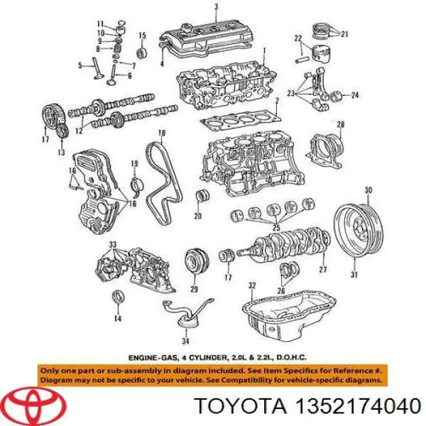 Купити 1352174040 Toyota Зірка колінчастого вала