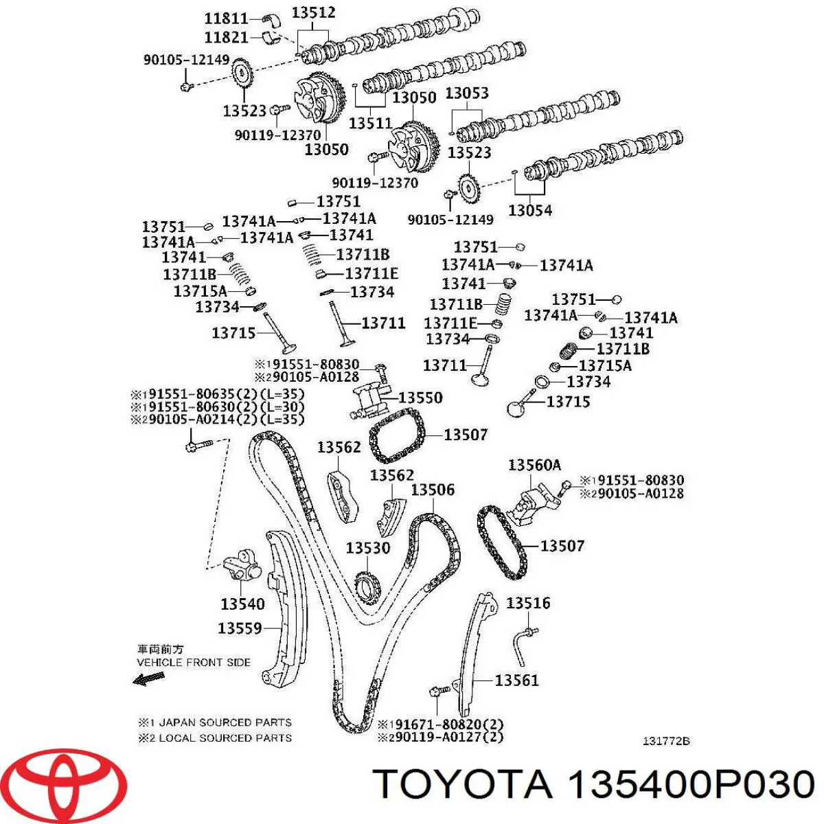 135400P030 Toyota 