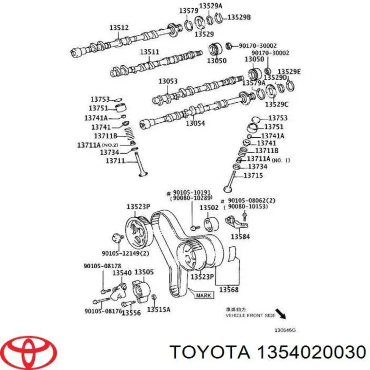 1354020030 Toyota натягувач ременя грм