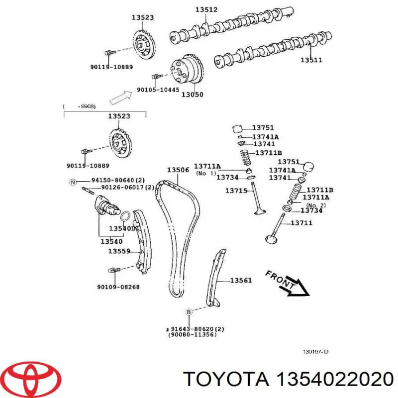 1354022020 Toyota натягувач ременя грм