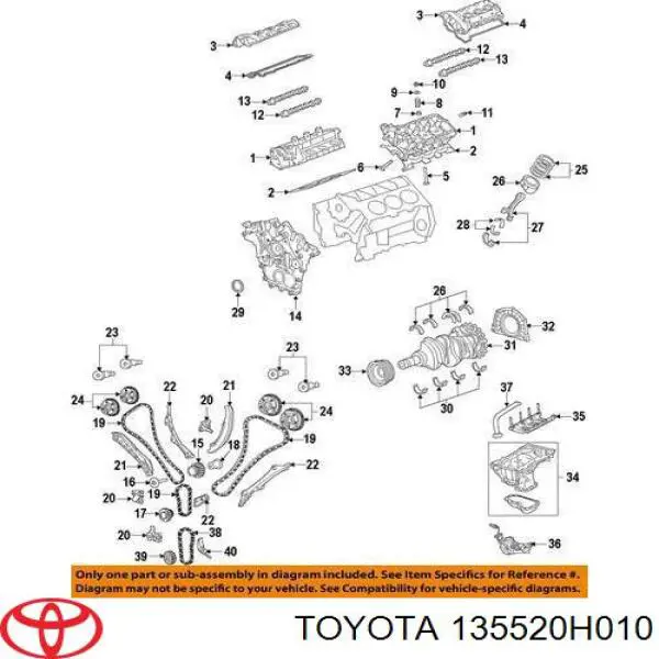 Прокладка натягувача ланцюга ГРМ Toyota 135520H010 ціна, від 2.30 USD