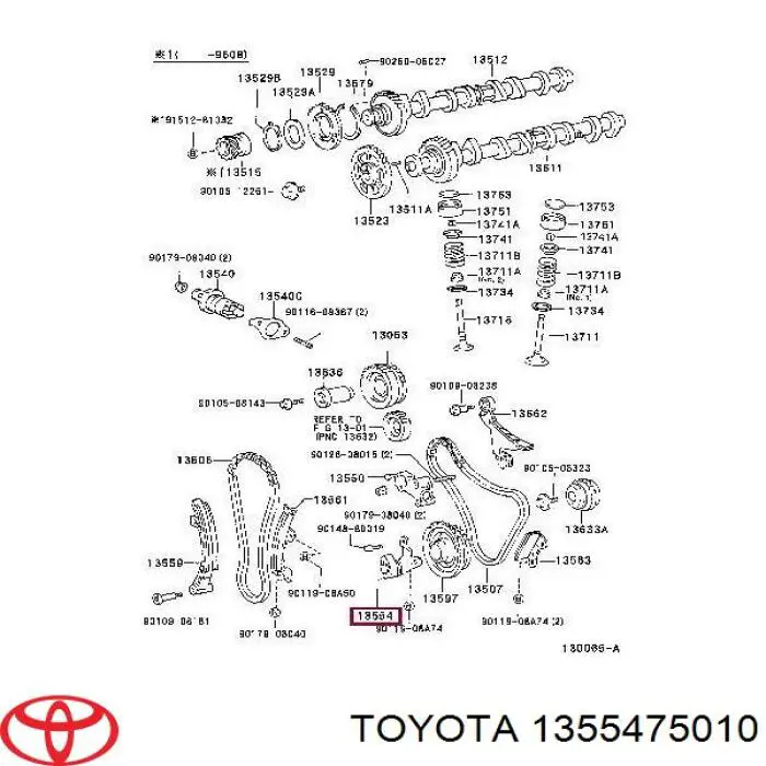 Ланцюг Toyota 1355475010 ціна, від 8.44 USD