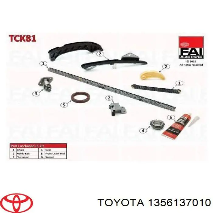Заспокоювач ланцюга ГРМ Toyota 1356137040 ціна, від 21.36 USD