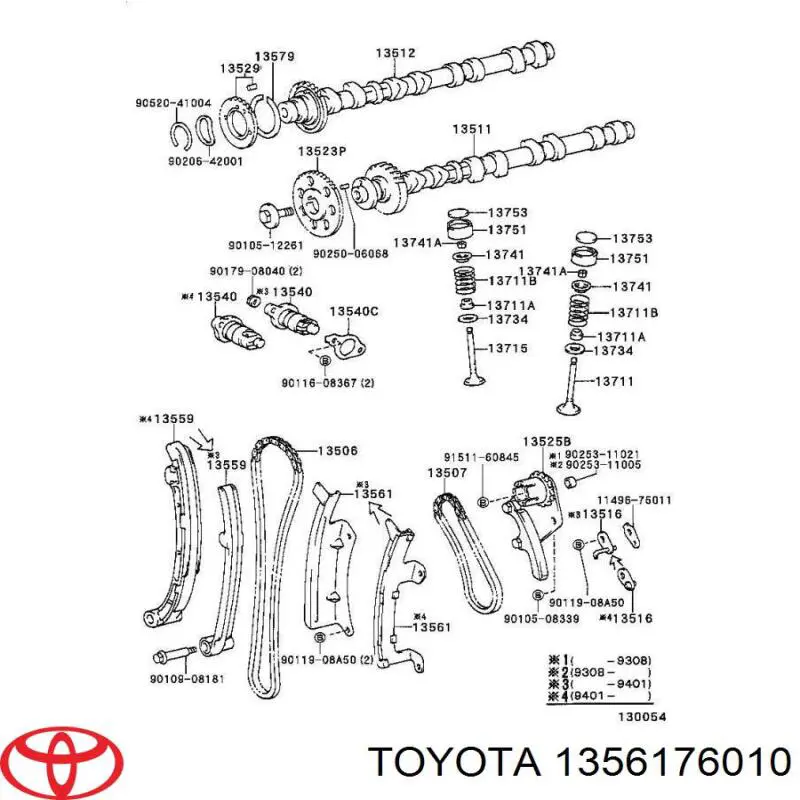 Купити 1356176010 Toyota Заспокоювач ланцюга ГРМ
