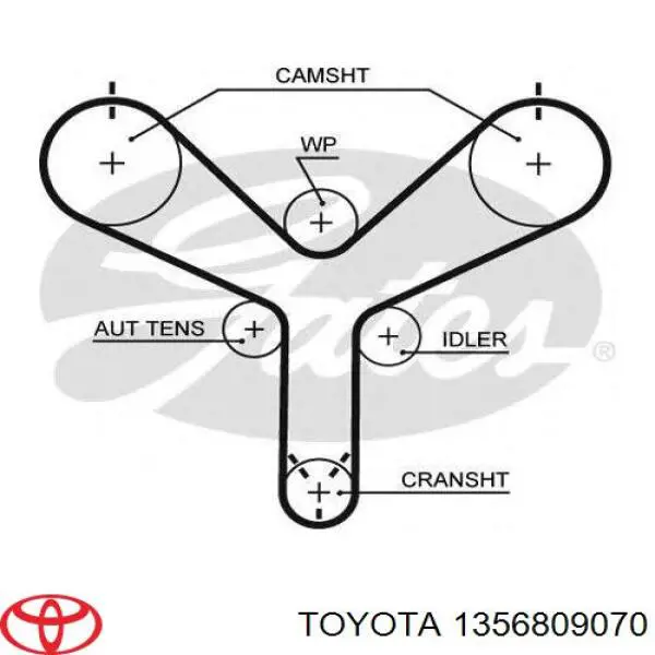 ГРМ ремінь Toyota 1356809070