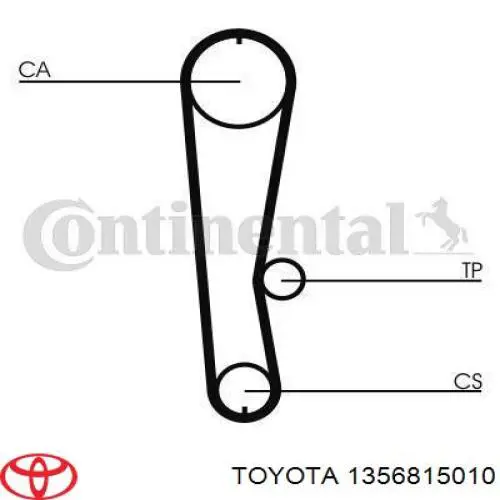 Зубчастий ремінь Toyota 1356815010 ціна, від 7.28 USD