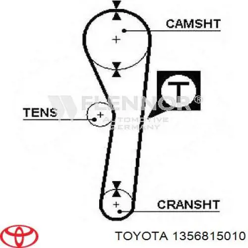 Купити 1356815010 Toyota Ремінь газорозподільного механізму