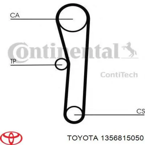 Зубчастий ремінь Toyota 1356815050 ціна, від 6.11 USD
