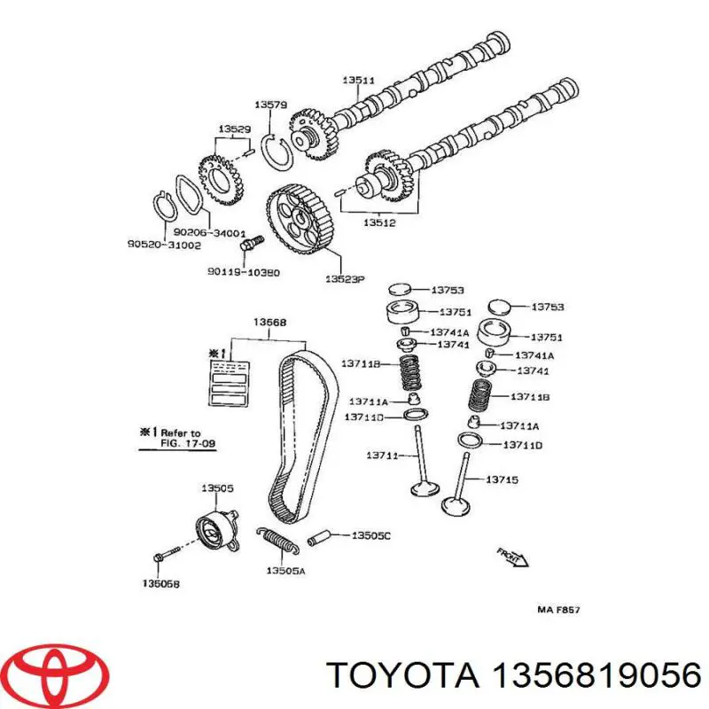 1356819056 Toyota ремінь грм