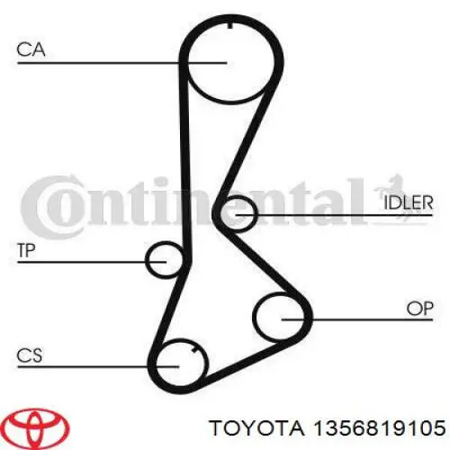 Купити 1356819105 Toyota Ремінь газорозподільного механізму