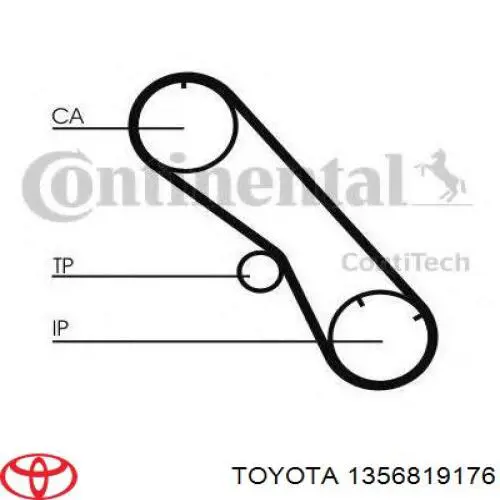 Зубчастий ремінь Toyota 1356819176 ціна, від 39.26 USD