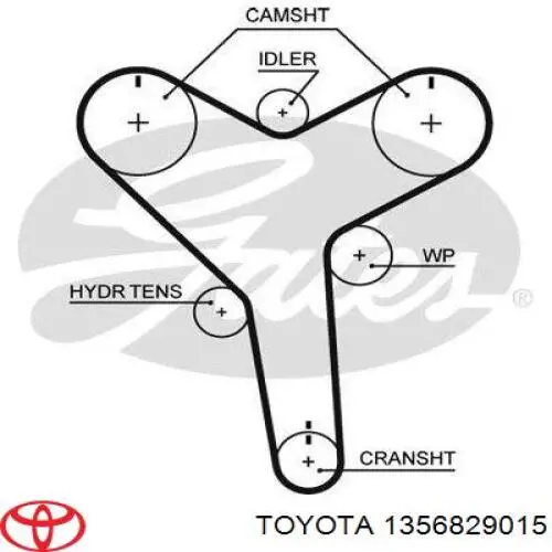 Купити 1356829015 Toyota Ремінь газорозподільного механізму